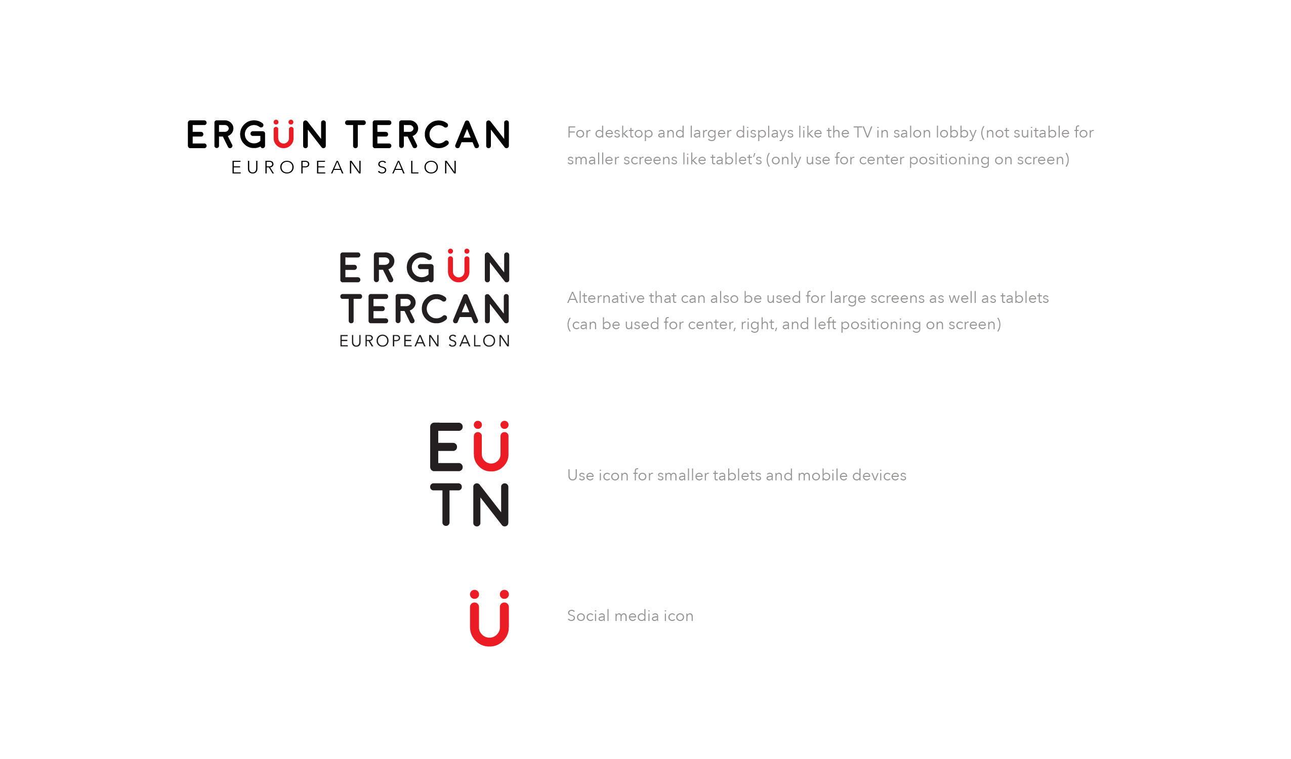 Responsive variations of the logo